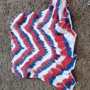 Colored tube top with ruffles